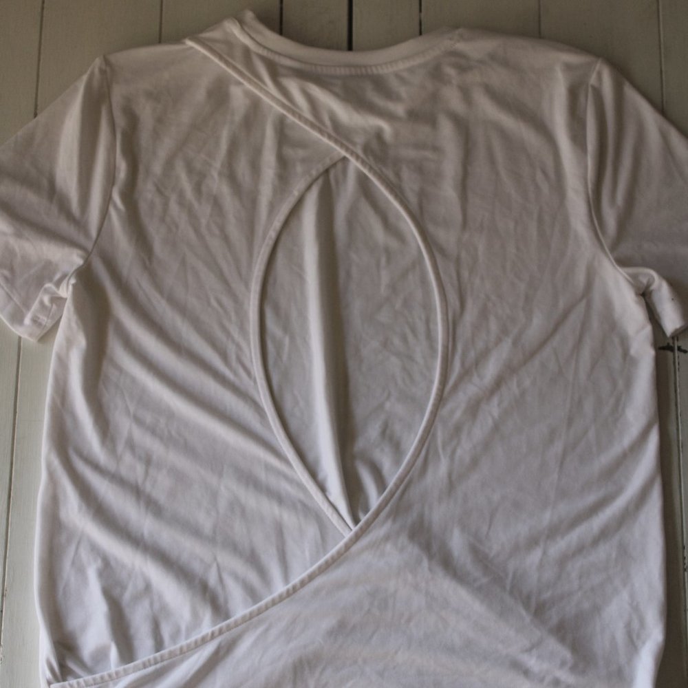 White Open Back Active T-Shirt, GAP